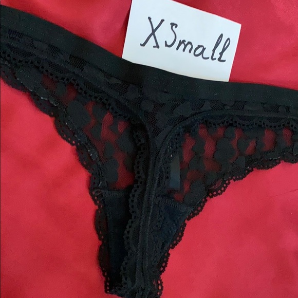 VS V-String Very Sexy Thong Panty Lace Mesh XS - Picture 5 of 5